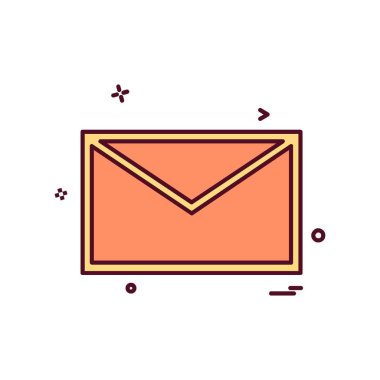 İleti simgesi tasarım vektörü