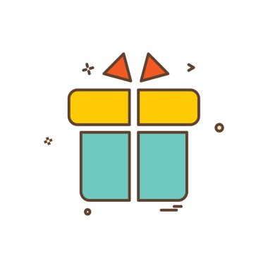 Giftbox simge tasarlamak vektör