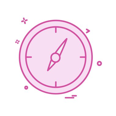 saat düz ikon vektör illüstrasyonu 