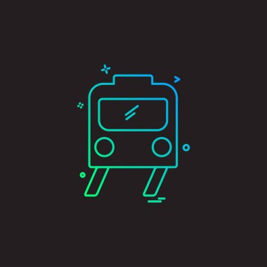 Tren simge tasarlamak vektör 