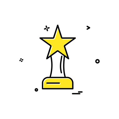 Ödül star kupa kupa Ödülü simge vektör tasarımı