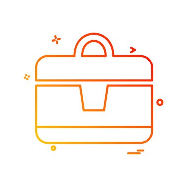 Evrak çantası simgesi tasarım vektörü