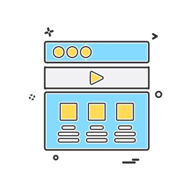 Web düzen simge tasarlamak vektör