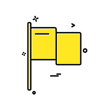 Bayrak simgesi tasarım vektörü