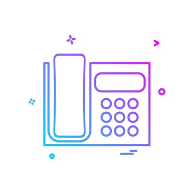 Telefon simgesi tasarım vektörü