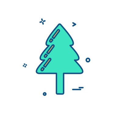 Noel ağacı simge tasarlamak vektör