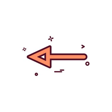 ok sol simge vektör tasarımı