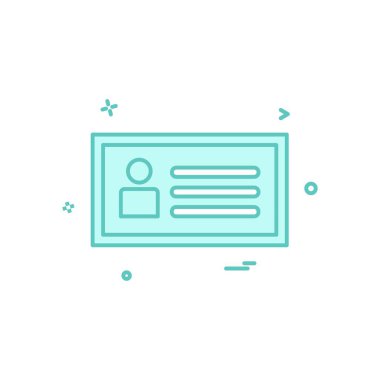 ID kart simgesi vektör illüstrasyonu 