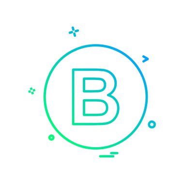 B simge tasarlamak vektör