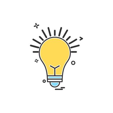 ampul ışık simge vektör tasarımı