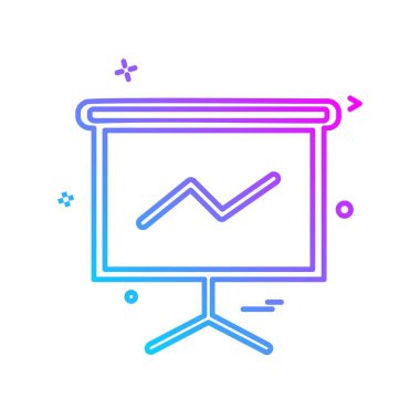 Sunu simgesi tasarım, renkli vektör çizim