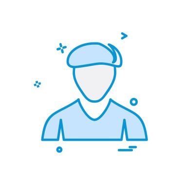 Avatar simge tasarım vektörü