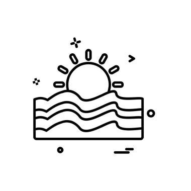 Güneş simgesi tasarım vektörü