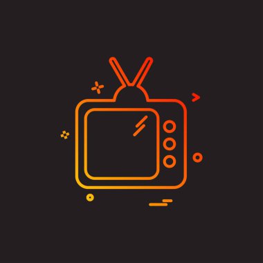 TV simgesi vektör tasarımı
