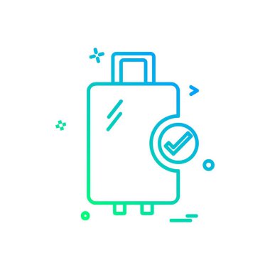 Simge vektör beyaz arka plan üzerinde seyahat