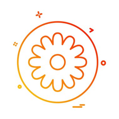 Beyaz arka plan üzerinde simge vektör çiçek