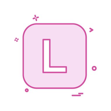 İngilizce alfabe simge tasarlamak vektör 