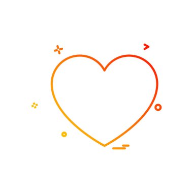 Kalp simgesi tasarım, Sevgililer günü için vektör çizim