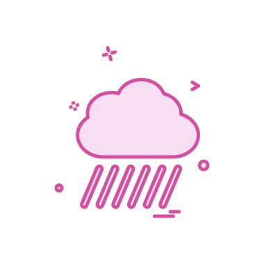 Bulutlu hava simgesi tasarım vektörü