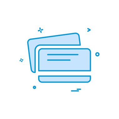 Kredi kartı simgesi tasarım, renkli vektör çizim