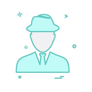 Avatar erkek simge tasarım vektörü