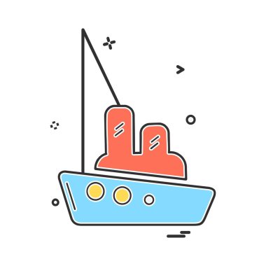 Gemi simge tasarlamak vektör