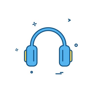 Kulaklık simge tasarlamak vektör