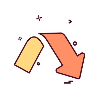 Ok simgesi tasarım vektörü