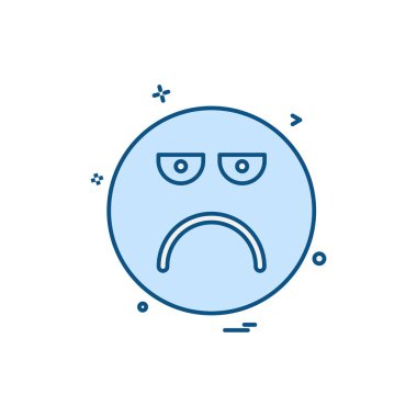 Emoji simgesi tasarım, renkli vektör çizim