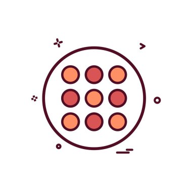 ızgara listesi simge vektör tasarımı