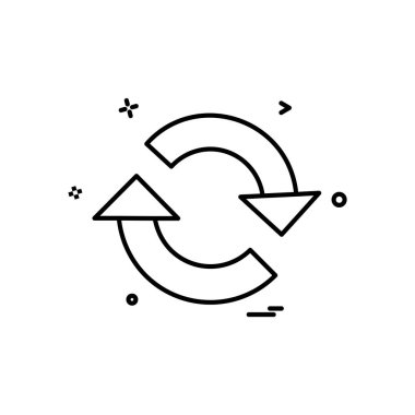 Sıfırlama simge tasarlamak vektör