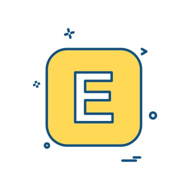 İngilizce alfabe simge tasarlamak vektör 