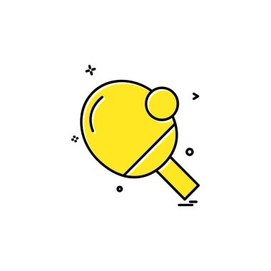 Tablo Tenisi simgesi tasarım vektörü