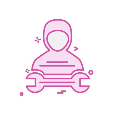 İş simgesi tasarım, renkli vektör çizim