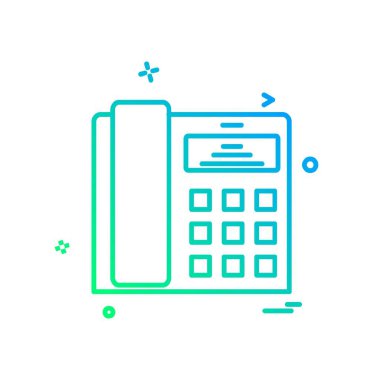 Telefon simgesi tasarım vektörü