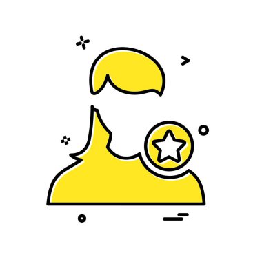 Kadın avatar simge tasarlamak vektör