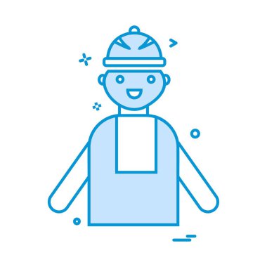 İş simgesi tasarım, renkli vektör çizim