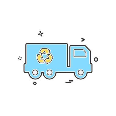 Kamyon simgesi tasarım vektörü