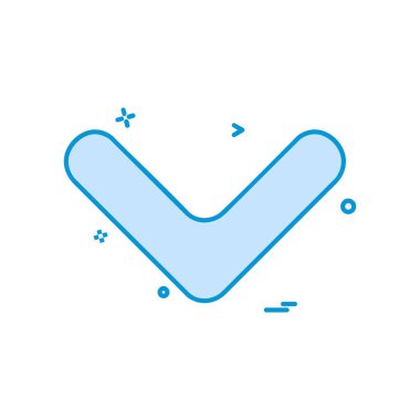 Aşağı ok simgesi tasarım vektörü