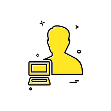 Avatar simge tasarım vektörü