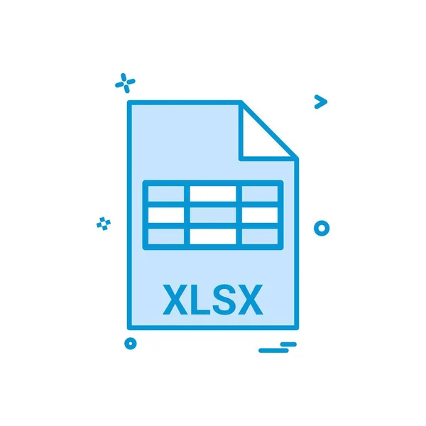 Xlsx 文件文件扩展名文件格式图标矢量设计 — 图库矢量图片