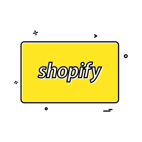 Shopify Pictogram Ontwerp Vector — Stockvector