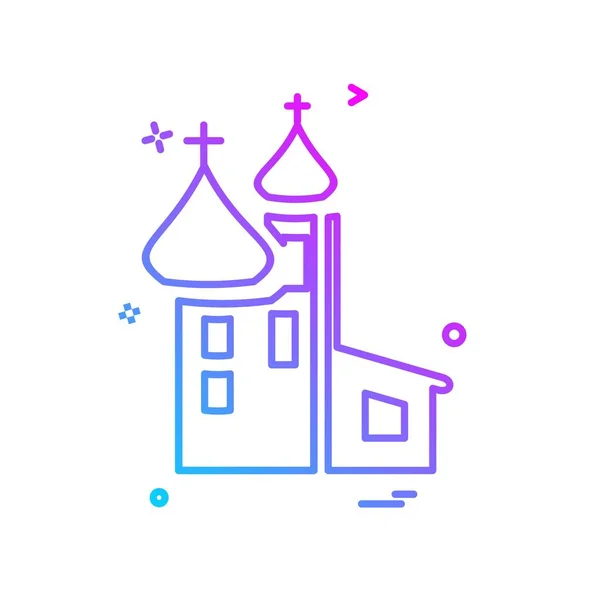 教会のアイコン デザインのベクトル — ストックベクタ