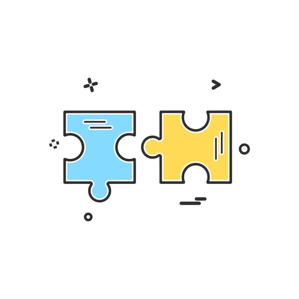 Puzzel Pictogram Ontwerp Vector — Stockvector