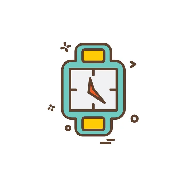 Watch Icon Design Colorful Vector Illustration — Stock Vector