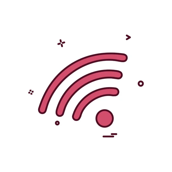 Wifi Icono Diseño Vector — Vector de stock