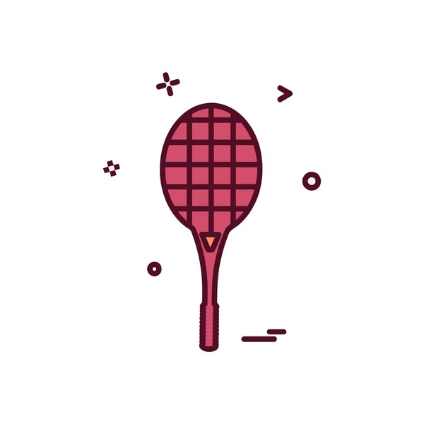 Badminton Simge Tasarlamak Vektör — Stok Vektör