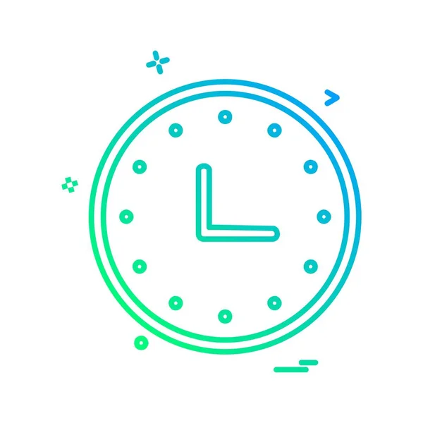 Reloj Icono Plano Vector Ilustración — Archivo Imágenes Vectoriales