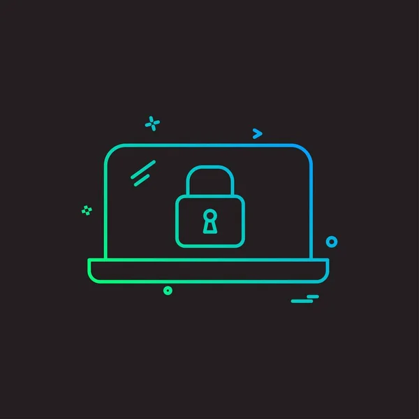 Password Security Icon Design Vector — Stock Vector