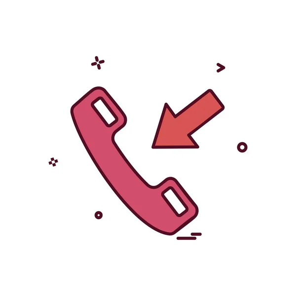 Call Icon Design Bunte Vektorillustration — Stockvektor